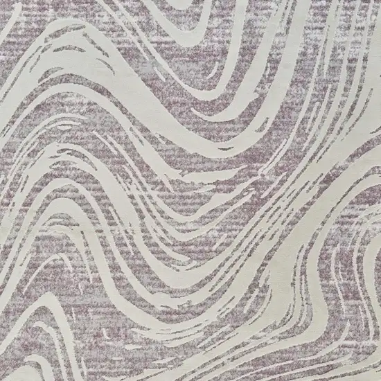 Beige and Purple Abstract Distressed Area Rug Photo 3