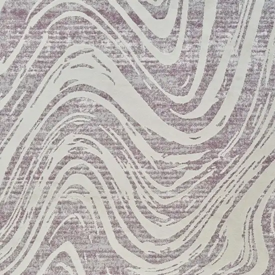 Beige and Purple Abstract Distressed Area Rug Photo 3