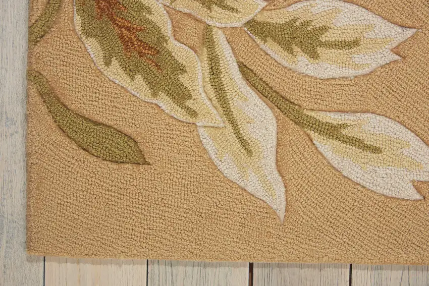 Beige and Red Floral Area Rug Photo 7