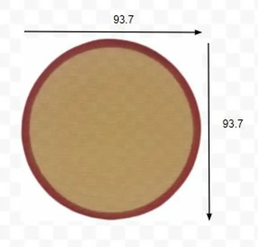 Beige and Red Plain Indoor Outdoor Area Rug Photo 2