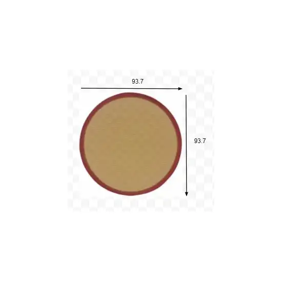 Beige and Red Plain Indoor Outdoor Area Rug Photo 2