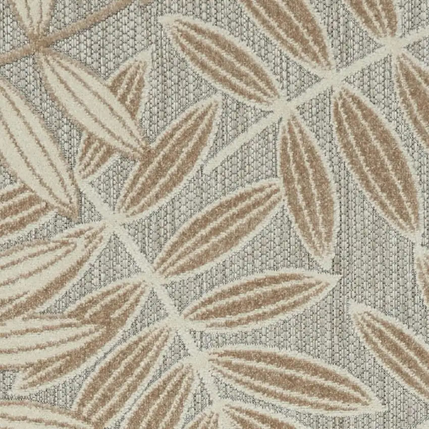 Beige and Tan Wool Abstract Area Rug Photo 3