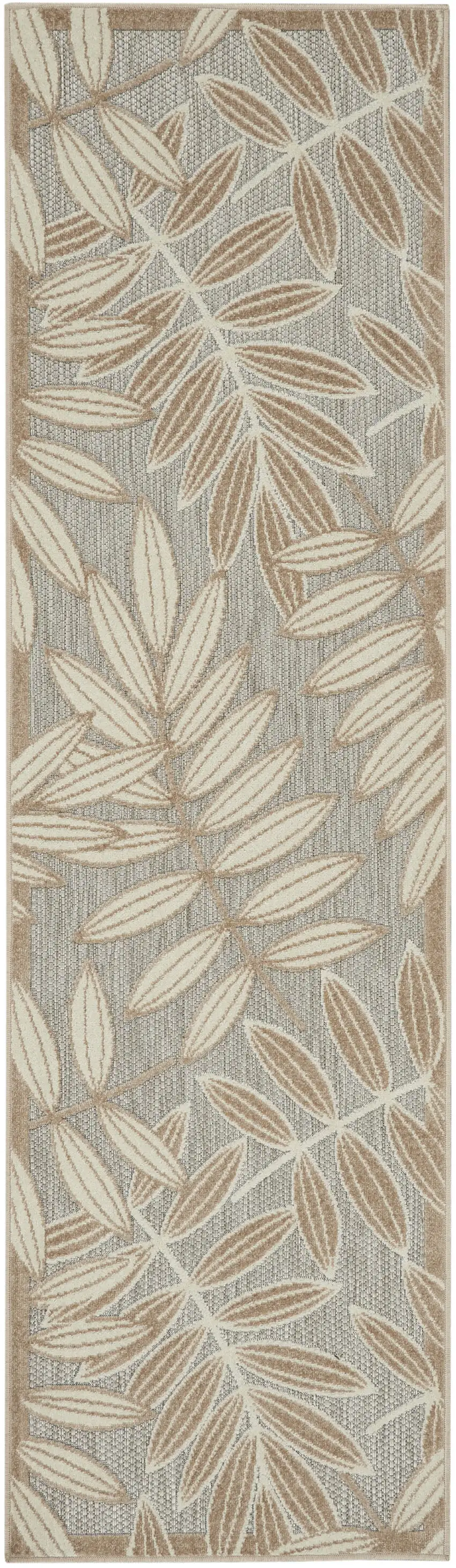 Beige and Tan Wool Abstract Area Rug Photo 1