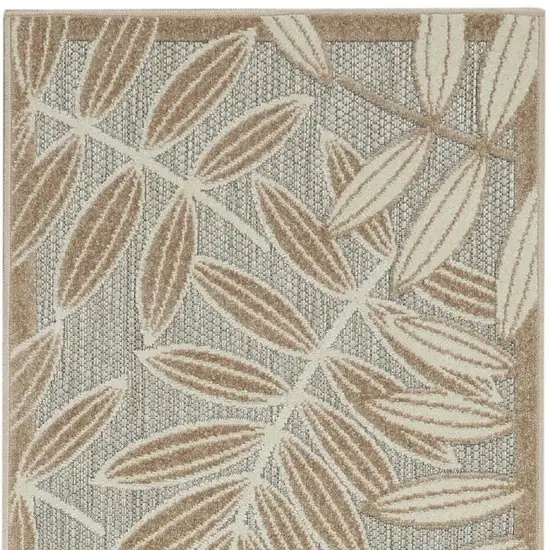 Beige and Tan Wool Abstract Area Rug Photo 6