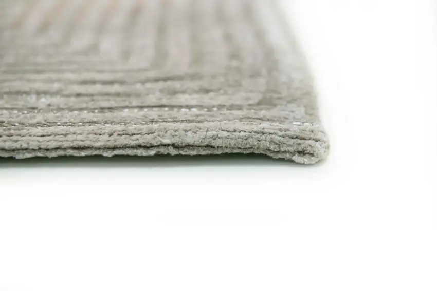 Beige and White Abstract Non Skid Area Rug Photo 4