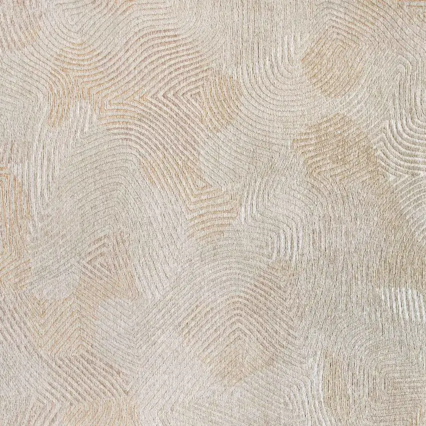 Beige and White Abstract Non Skid Area Rug Photo 5