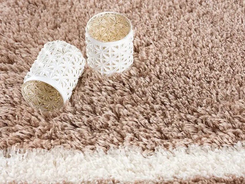 Beige and White Modern Lattice Area Rug Photo 6