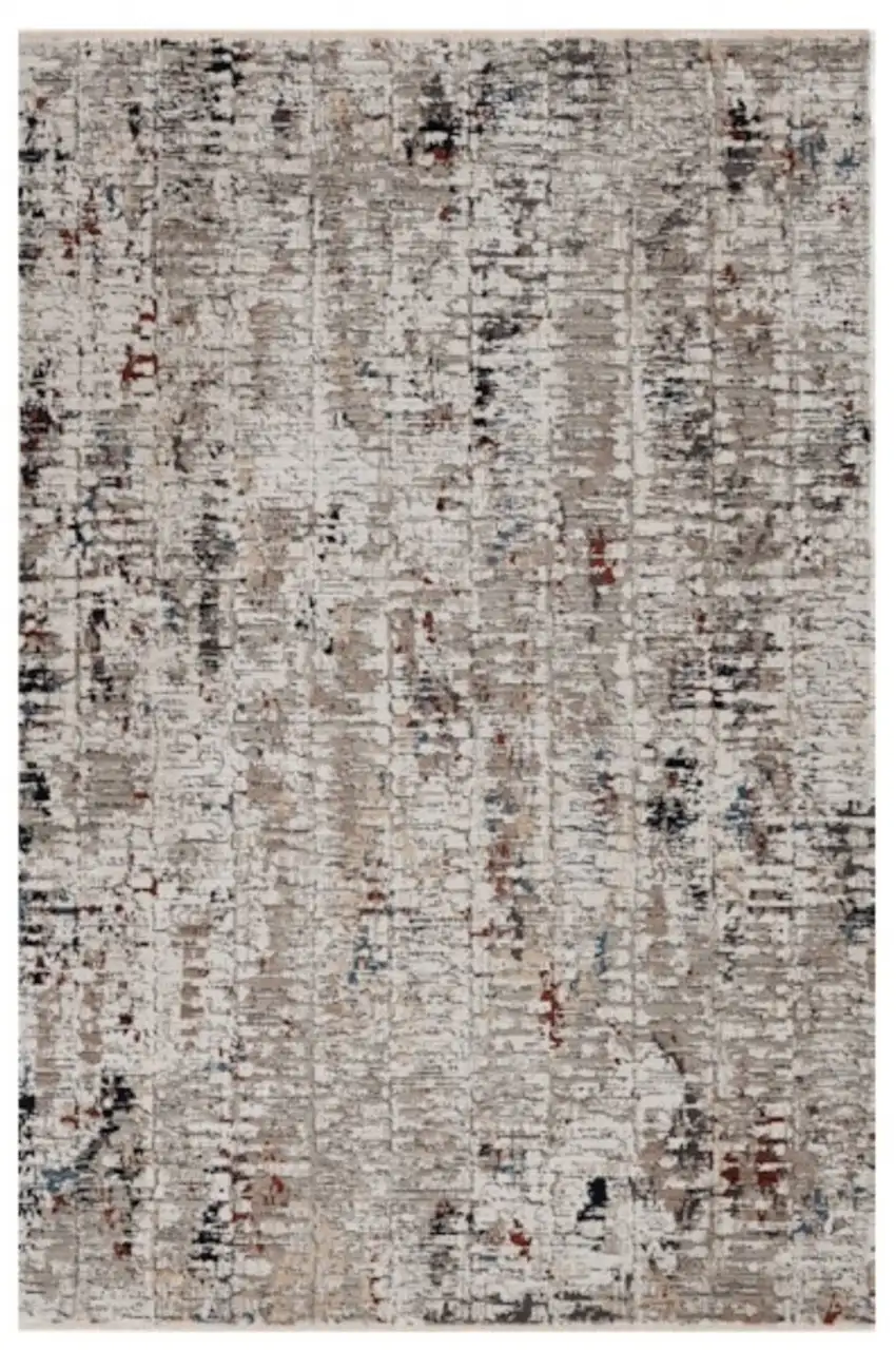 Beige Or Grey Abstract Area Rug Photo 1