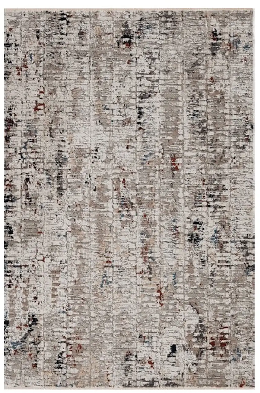 Beige Or Grey Abstract Area Rug Photo 2