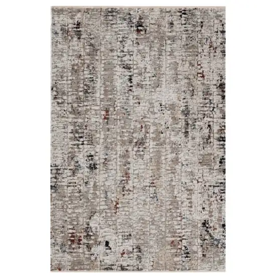 Beige Or Grey Abstract Area Rug Photo 3