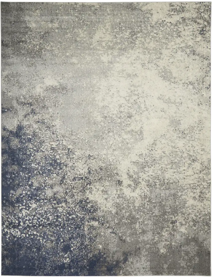 Black Abstract Power Loom Area Rug Photo 1