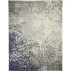 Photo of Black Abstract Power Loom Area Rug