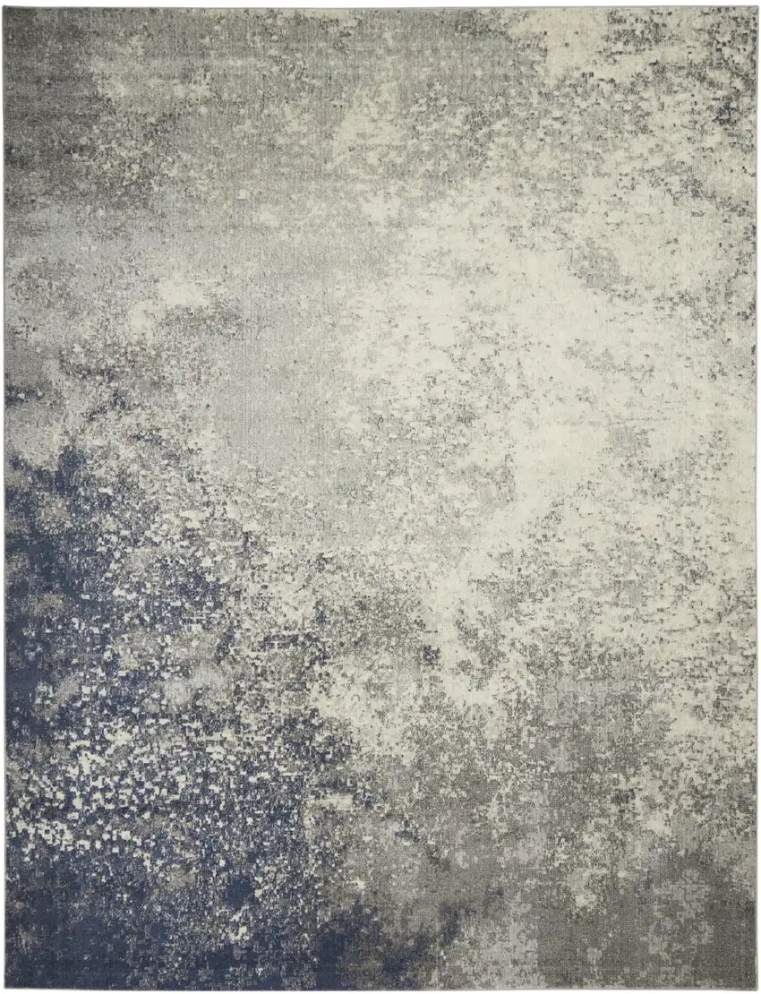 Black Abstract Power Loom Area Rug Photo 2