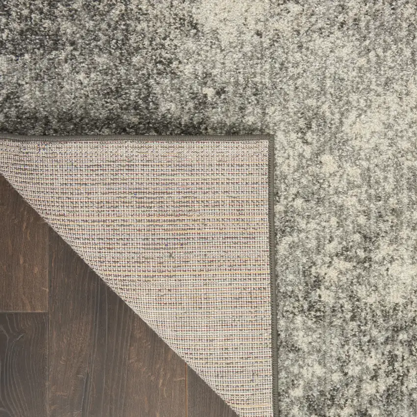 Black Abstract Power Loom Area Rug Photo 9