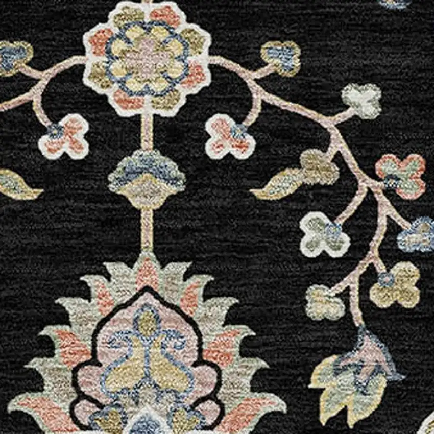 Black And Beige Abstract Washable Indoor Outdoor Area Rug Photo 2