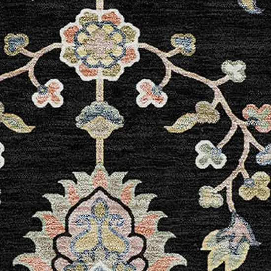 Black And Beige Abstract Washable Indoor Outdoor Area Rug Photo 2