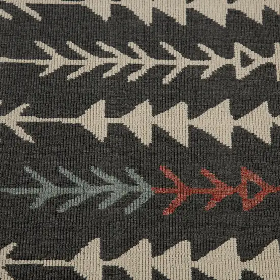 Black And Beige Geometric Area Rug Photo 9