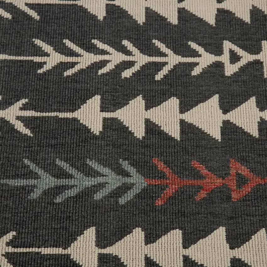 Black And Beige Geometric Area Rug Photo 8