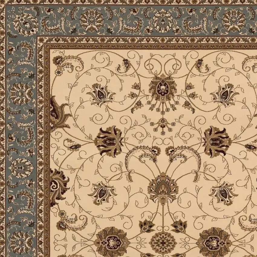 Black And Beige Oriental Area Rug Photo 9