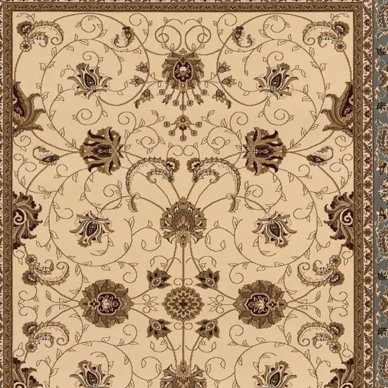 Black And Beige Oriental Area Rug Photo 9