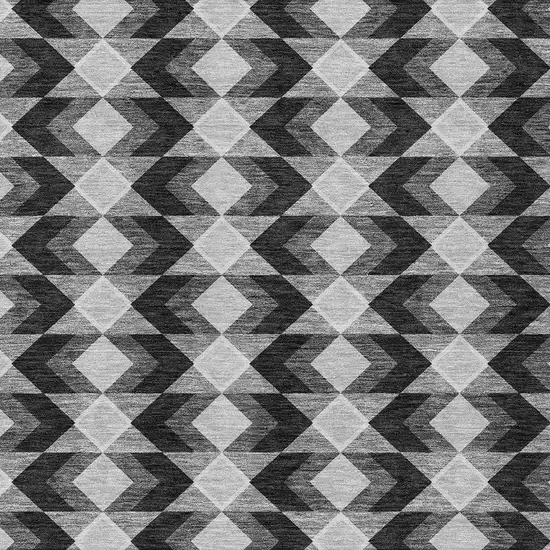 Black And Brown Geometric Washable Indoor Outdoor Area Rug Photo 4