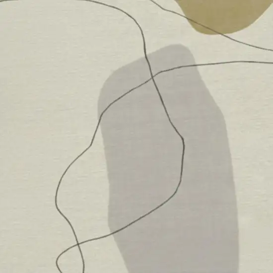 Black And Cream Abstract Area Rug Photo 4