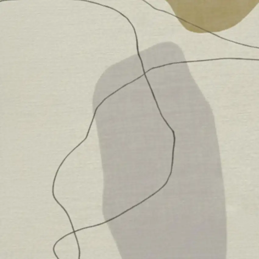 Black And Cream Abstract Area Rug Photo 4