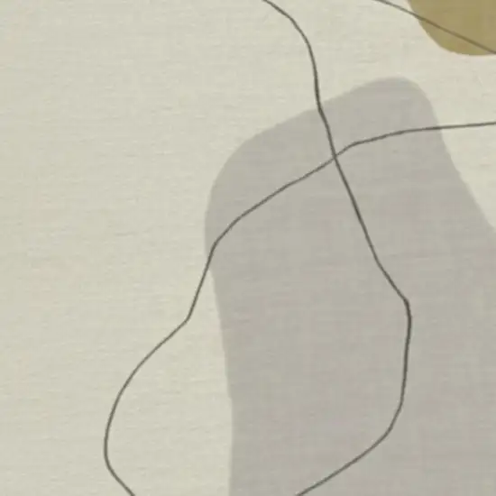 Black And Cream Abstract Area Rug Photo 3