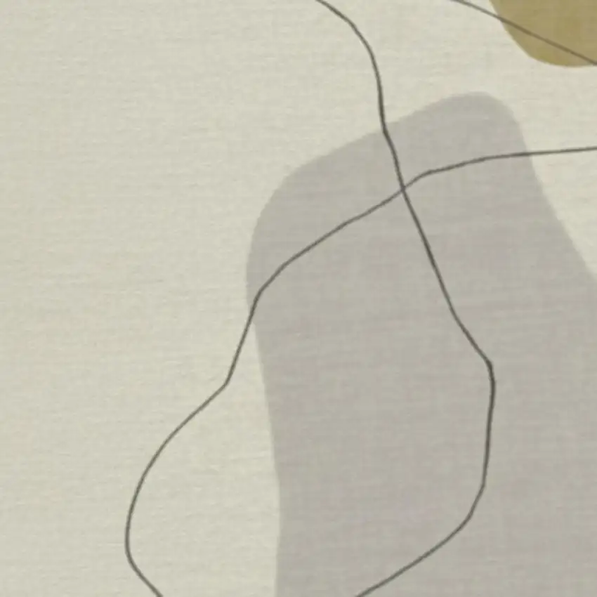 Black And Cream Abstract Area Rug Photo 3