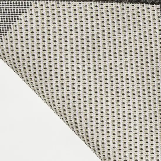 Black And Cream Geometric Indoor Outdoor Area Rug Photo 1