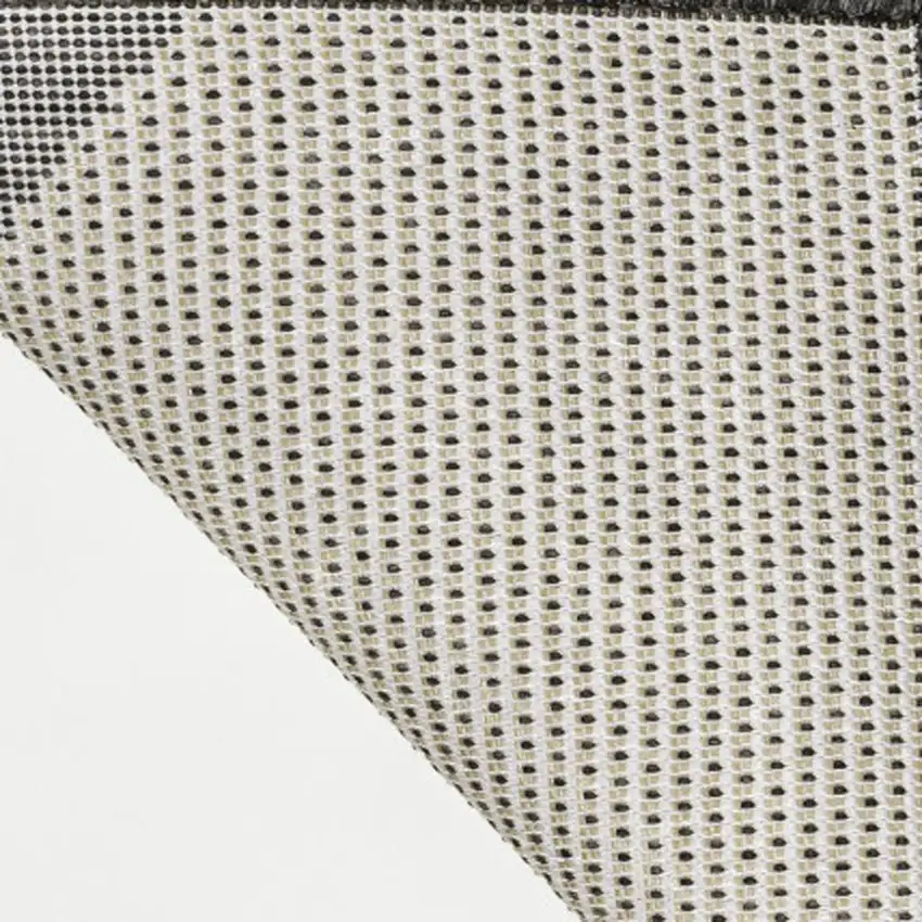 Black And Cream Geometric Indoor Outdoor Area Rug Photo 1