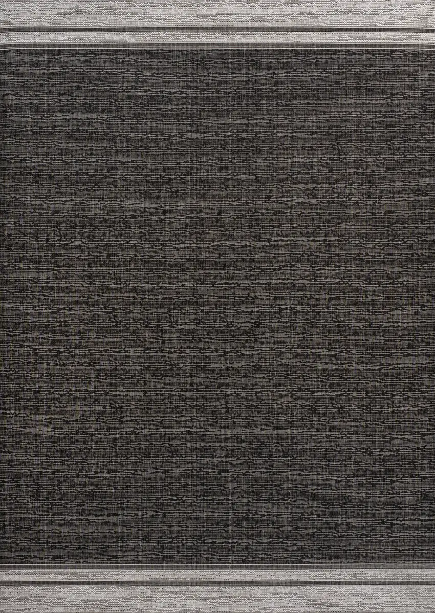 Black And Cream Indoor Outdoor Area Rug Photo 2