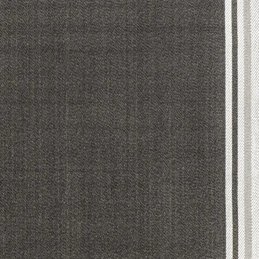 Black And Cream Striped Indoor Outdoor Area Rug Photo 4
