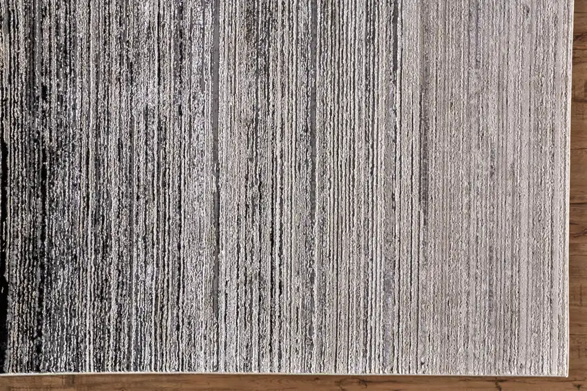 Black And Dark Gray Abstract Stain Resistant Area Rug Photo 9