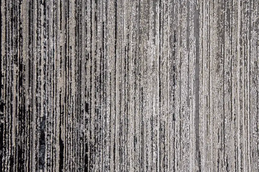 Black And Dark Gray Abstract Stain Resistant Area Rug Photo 7