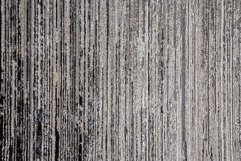 Black And Dark Gray Abstract Stain Resistant Area Rug Photo 5