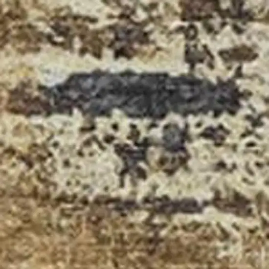 Black And Gold Abstract Washable Indoor Outdoor Area Rug Photo 3