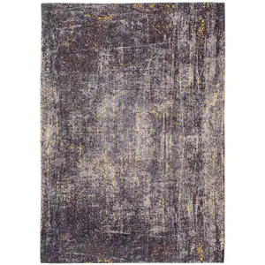 Photo of Black And Gold Chevron Washable Area Rug