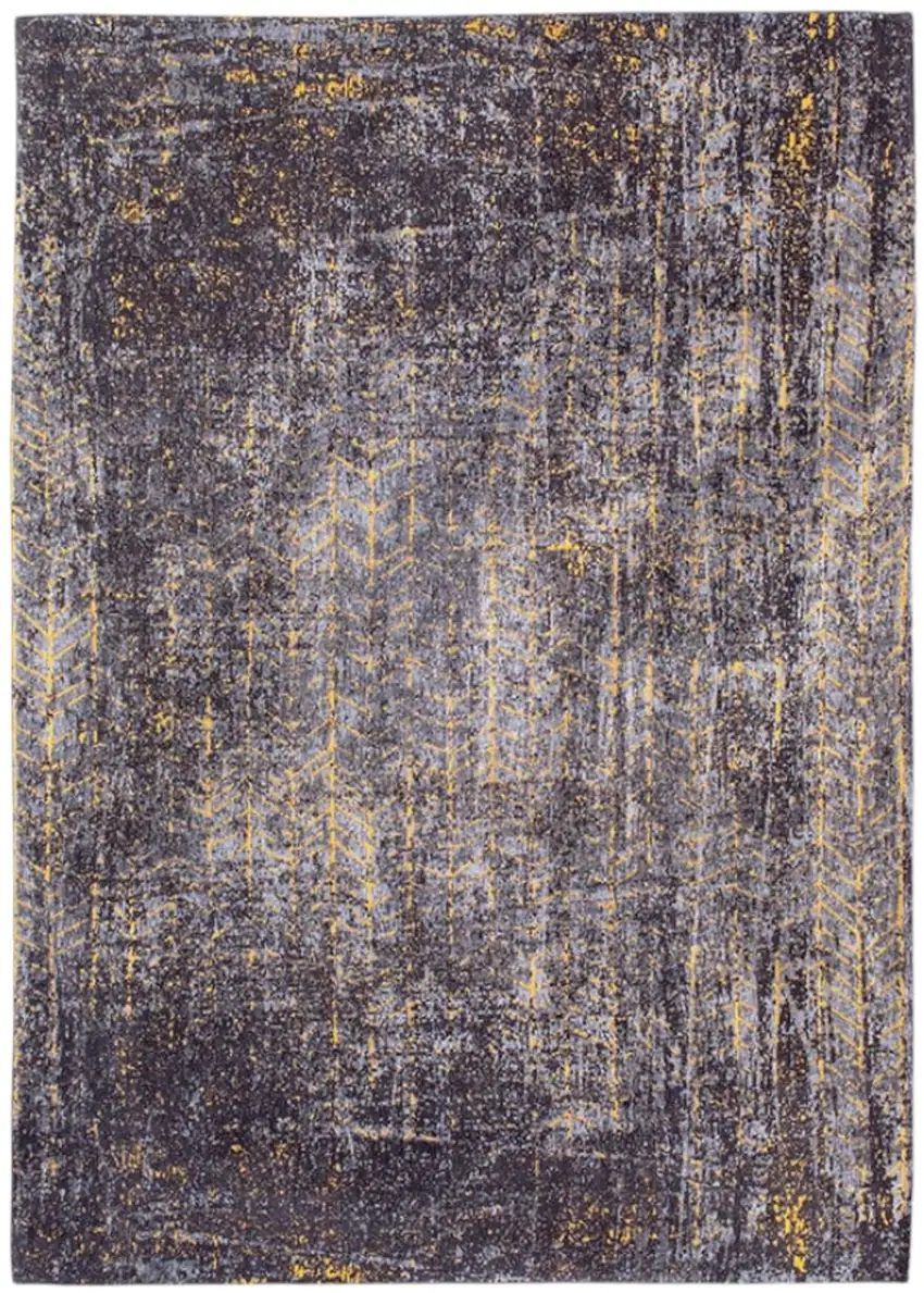 Black And Gold Chevron Washable Area Rug Photo 2