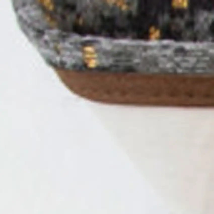 Black And Gold Chevron Washable Area Rug Photo 7