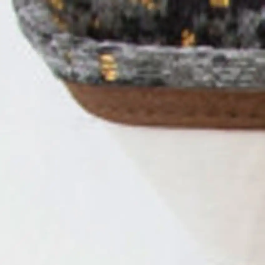 Black And Gold Chevron Washable Area Rug Photo 7