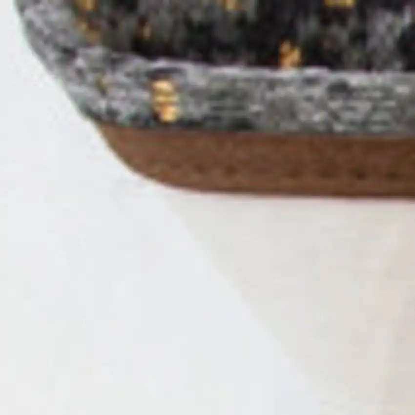 Black And Gold Chevron Washable Area Rug Photo 7