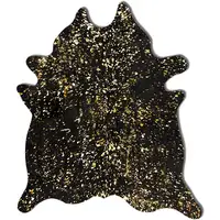 Photo of Black And Gold Cowhide - Area Rug