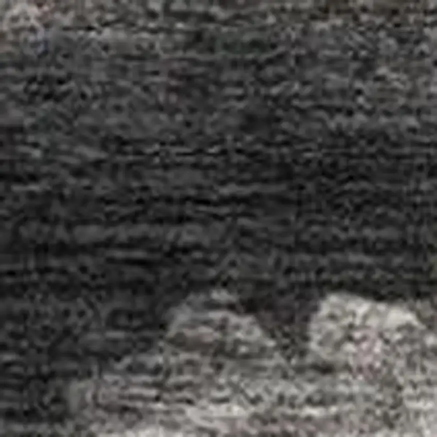 Black And Graphite Abstract Washable Indoor Outdoor Area Rug Photo 3