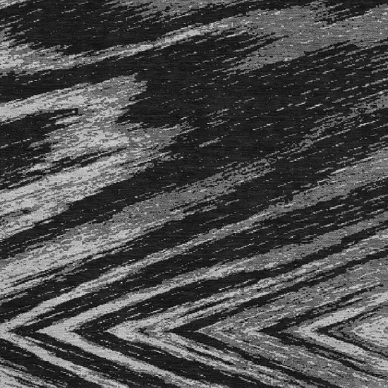 Black And Gray Abstract Washable Area Rug With UV Protection Photo 3