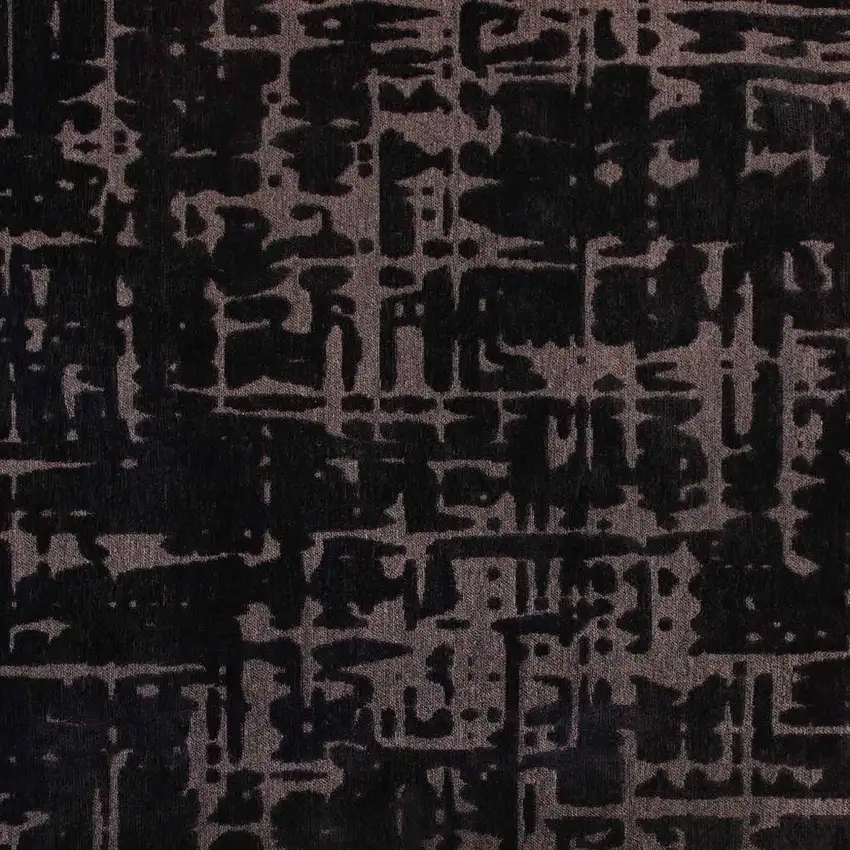Black And Gray Abstract Washable Area Rug Photo 3