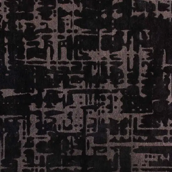 Black And Gray Abstract Washable Area Rug Photo 3