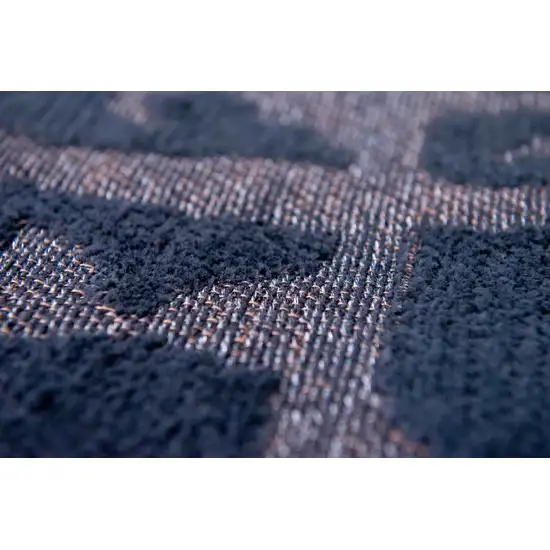 Black And Gray Abstract Washable Area Rug Photo 9