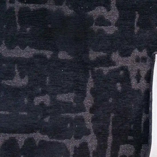 Black And Gray Abstract Washable Area Rug Photo 8