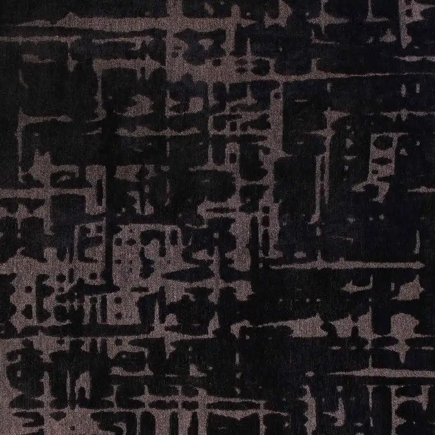 Black And Gray Abstract Washable Area Rug Photo 8